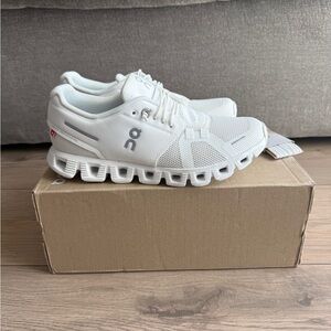 On Running Cloud Sneakers in White and Gray